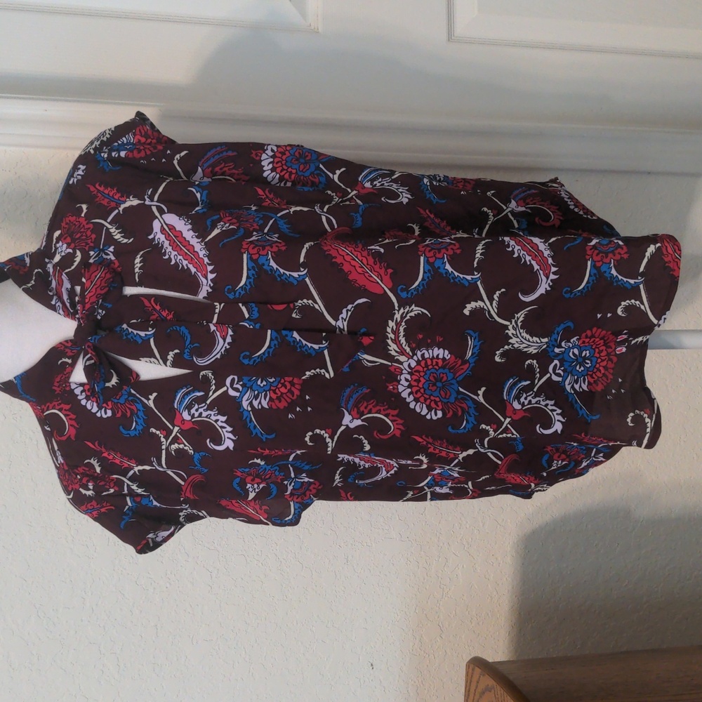 Ann Taylor Multicolor Floral Sleeveless Sheer Top. Size S NWT